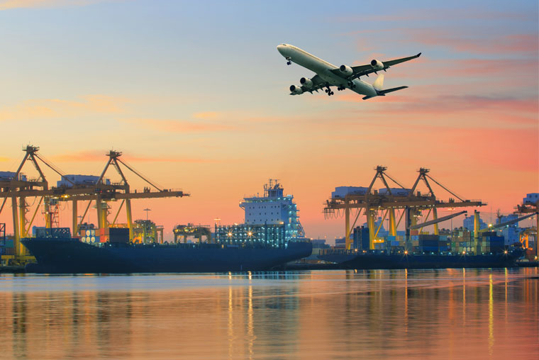 plane-flying-over-harbour